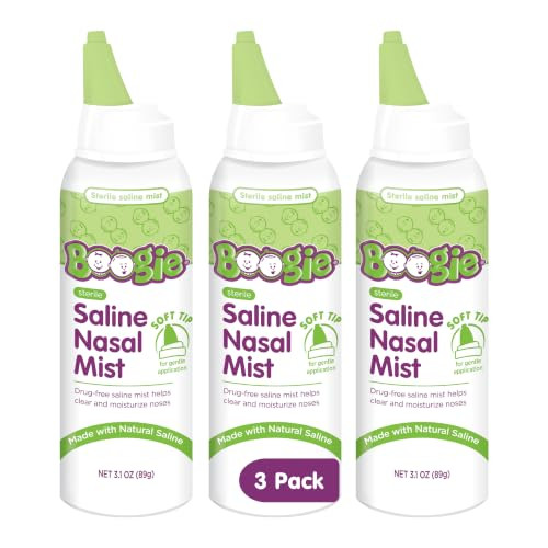 Boogie Baby Saline Nasal Spray Mist, Unscented - 3.1 Ounce (3 Pk) | Amazon (US)