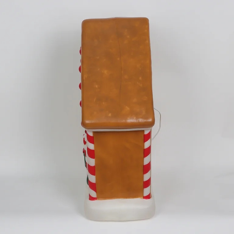 Lighted Blow Mold Gingerbread House Outdoor Christmas Decoration, Multi-Color, 28", by Holiday Ti... | Walmart (US)