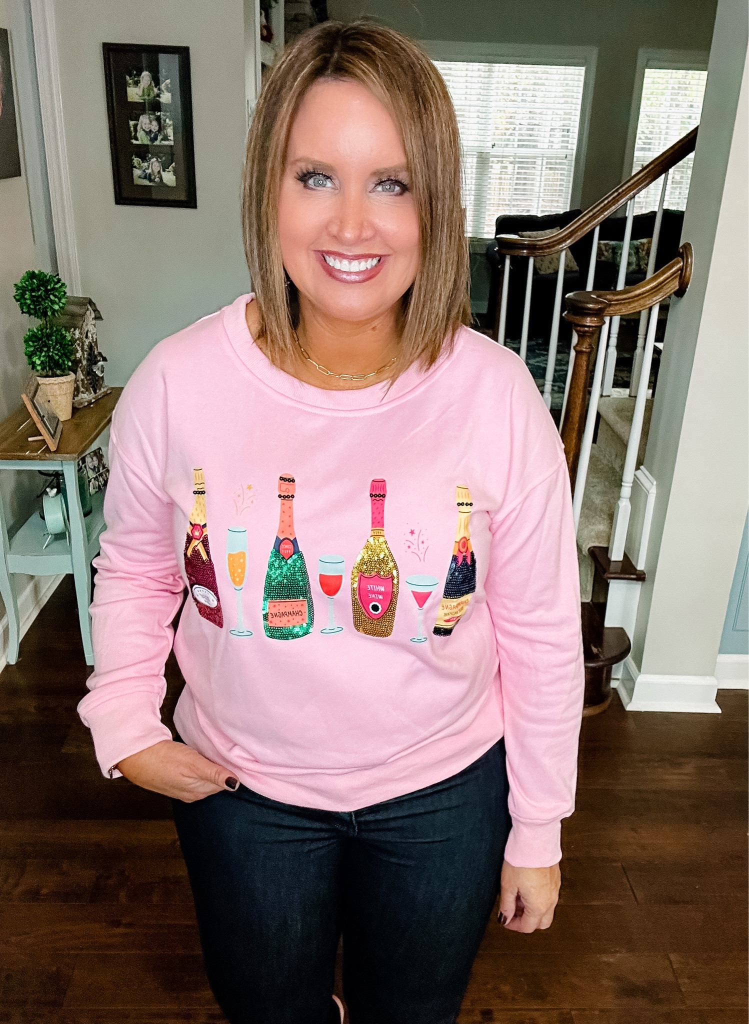 Shop Avara try on -
Use code LAURA15 for 15% off everything when you shop through my link.  Code expires at midnight on Wednesday 11/9

Cheers champagne sweatshirt - I recommend sizing up if you want a roomier fit 

Jeans - true to size 

New Years Eve outfit 



#LTKunder100 #LTKstyletip #LTKSeasonal