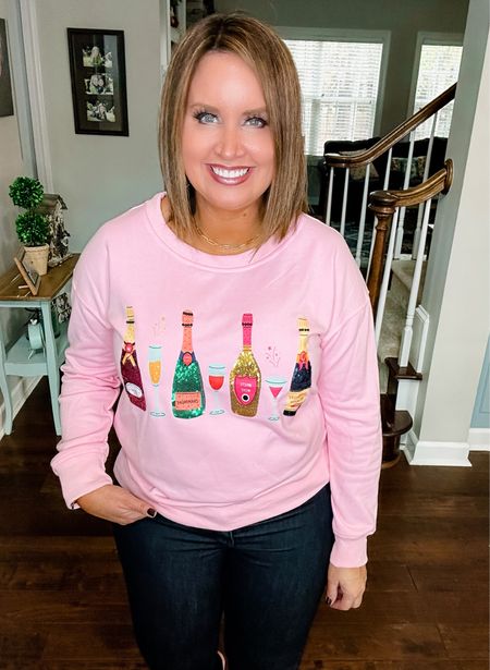 Shop Avara try on -
Use code LAURA15 for 15% off everything when you shop through my link.  Code expires at midnight on Wednesday 11/9

Cheers champagne sweatshirt - I recommend sizing up if you want a roomier fit 

Jeans - true to size 

New Years Eve outfit 



#LTKunder100 #LTKstyletip #LTKSeasonal