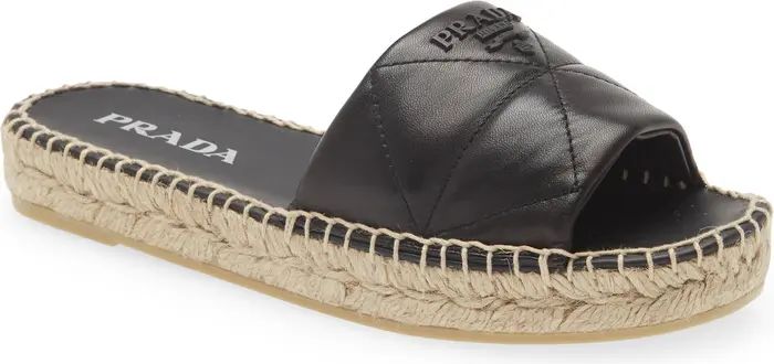Quilted Leather Slide Sandal (Women) | Nordstrom