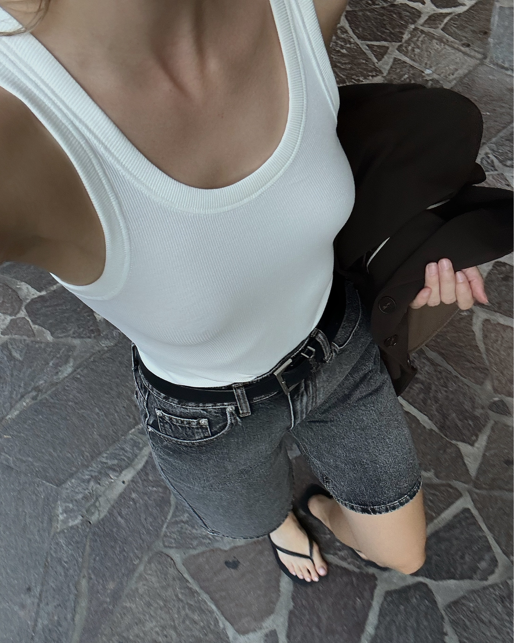 Wearing a size small in The tank top & size 6 In the denim Bermuda pants 🫶🏼 #dissh 

#LTKshoes #LTKaustralia #LTKstyletip