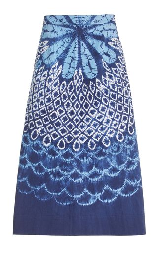 Blythe Tie-Dyed Cotton Midi Skirt | Moda Operandi (Global)