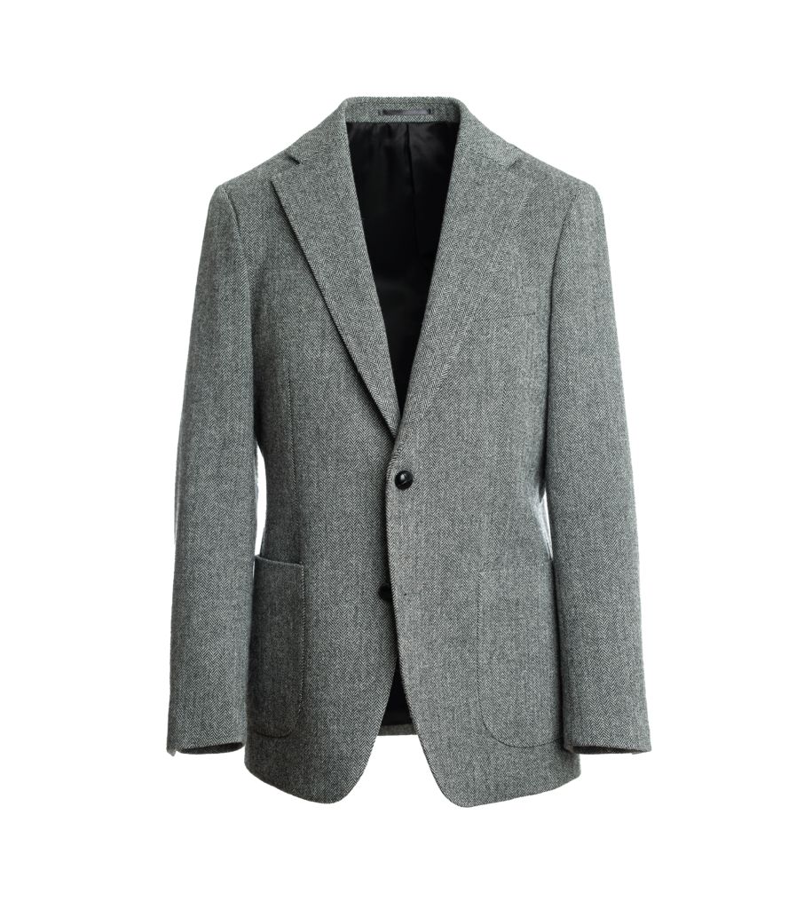 Gray Herringbone Tweed Sport Coat | He Spoke Style