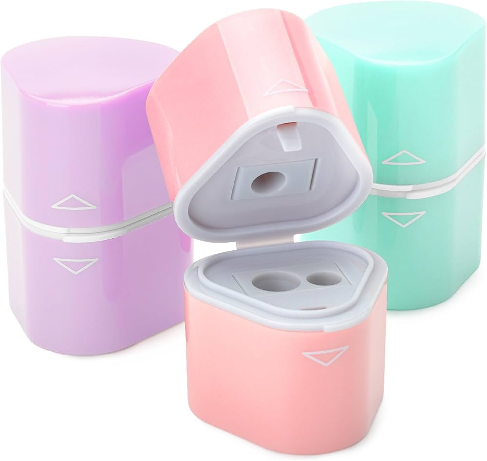 Mr. Pen- Pencil Sharpener for Colored Pencils, 3 Pack, 3 Hole, Pencil Sharpeners Manual, Handheld... | Amazon (US)