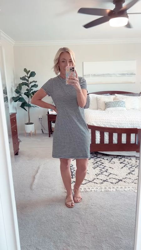 My ootd:
• t-shirt dress - size Xsmall. Only $9.98! Comes in solid colors too.
• sandals - tts  

#LTKVideo #LTKfindsunder50 #LTKSeasonal