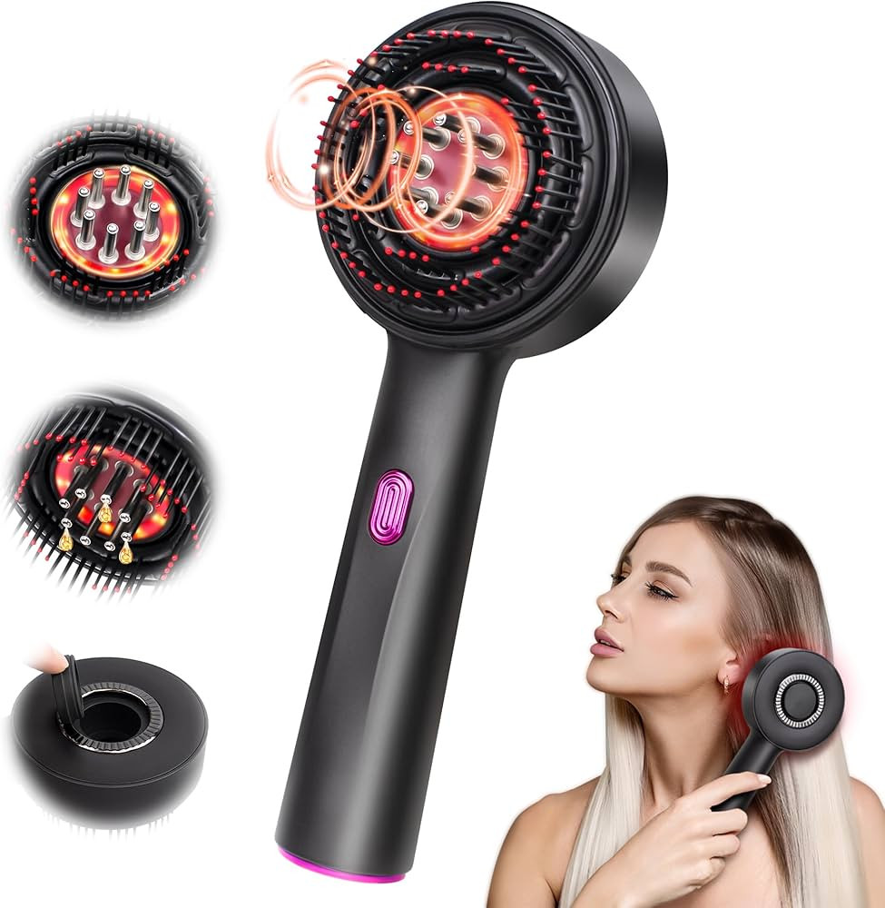 Upgrade 2 in 1 Hair Oil Applicator，Electric Hair Brushes for Hair Growth,Hair Oil Applicator Sc... | Amazon (US)