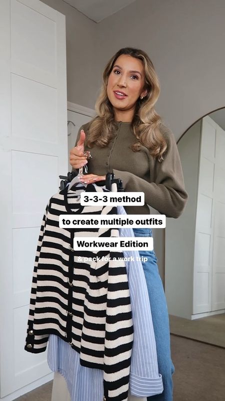Using the 3-3-3 method to create multiple work outfits using just 3 tops, 3 bottoms and 3 pairs of shoes. This is proof that a capsule wardrobe really does work. 

#LTKstyletip #LTKworkwear #LTKeurope
