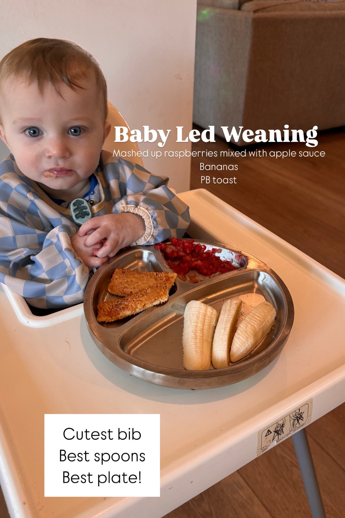 My favorite things for baby led weaning. These plates are stainless (so much better than the rubber ones), best spoons for little hands trying new things, and the cutest bib shirt 


#LTKBaby #LTKFamily