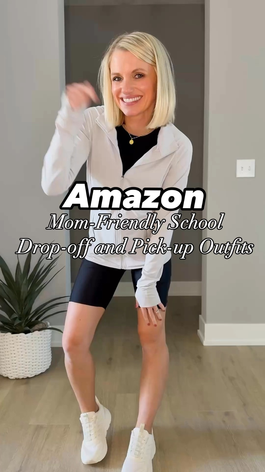 Amazon mom-friendly school drop off/pick up outfits 
athletic jacket- small || bike shorts- small || button-down shirt- small || white shirt- small || flare leggings- small || jeans- 24/petite || cardigan- small 

#LTKFindsUnder100 #LTKStyleTip #LTKVideo