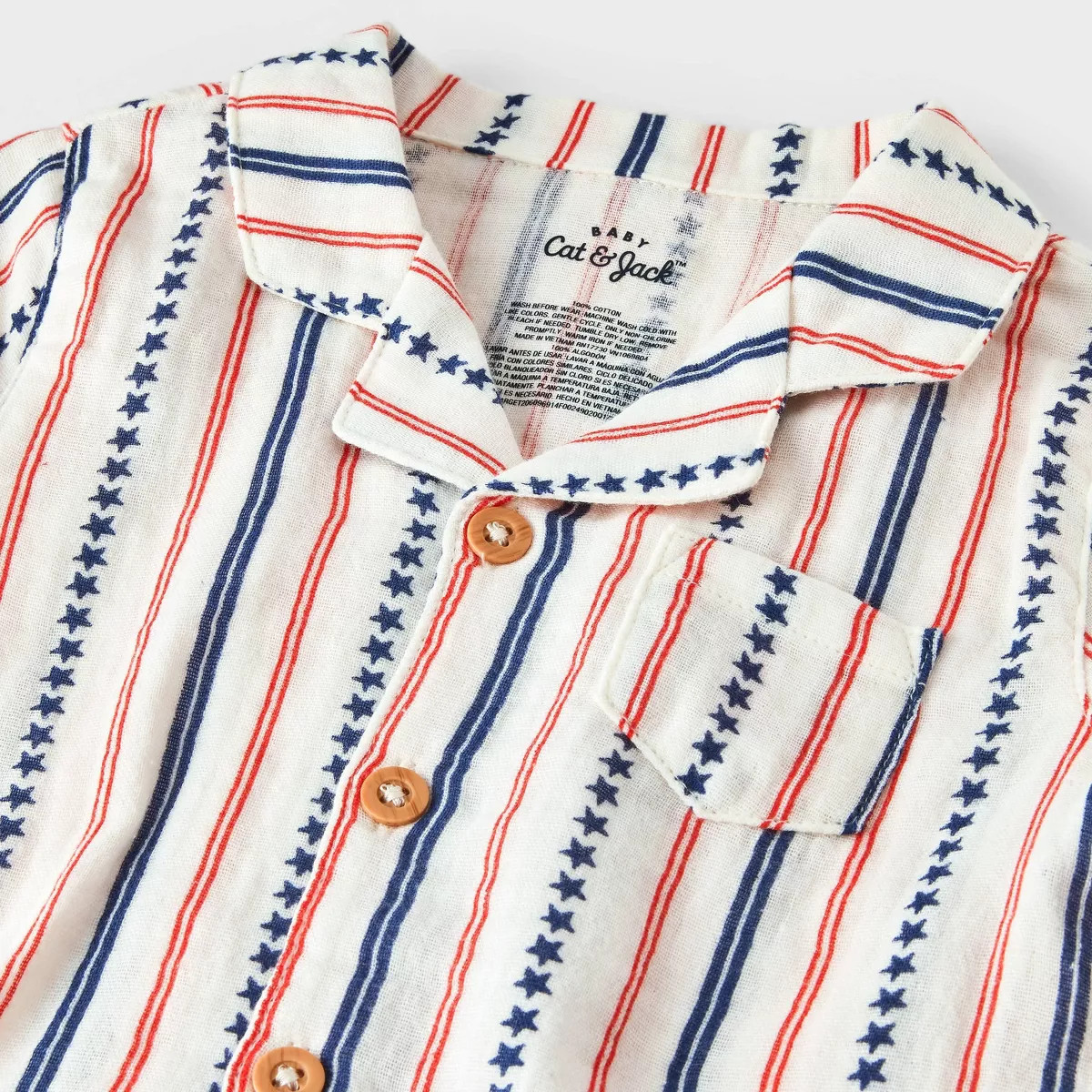 Baby Boys' Star Striped Top & Shorts Set - Cat & Jack™ Red/White | Target