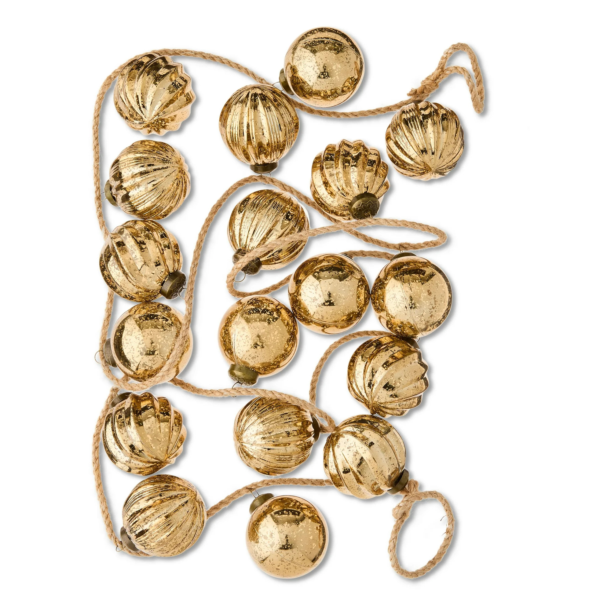 Gold Shatterproof Ornament Christmas Garland, 72 in, by My Texas House | Walmart (US)