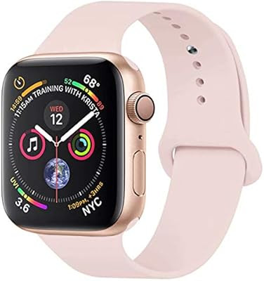 YC YANCH Compatible with for Apple Watch Band 38mm 40mm, Soft Silicone Sport Band Replacement Wri... | Amazon (US)