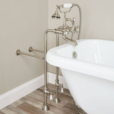 Freestanding British Telephone Clawfoot Tub Faucet with Handshower | Vintage Tub & Bath