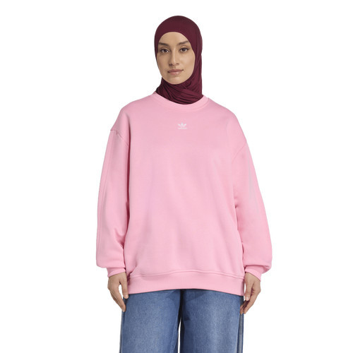 adidas Womens adidas Originals Fleece Oversized Crewneck Sweater - Womens Semi Pink Size XS | Foot Locker (US)