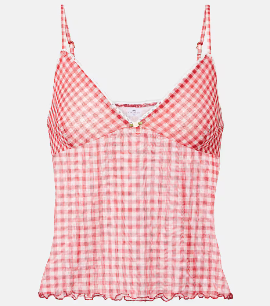 Bananhot Solay gingham tank top | Mytheresa (US/CA)