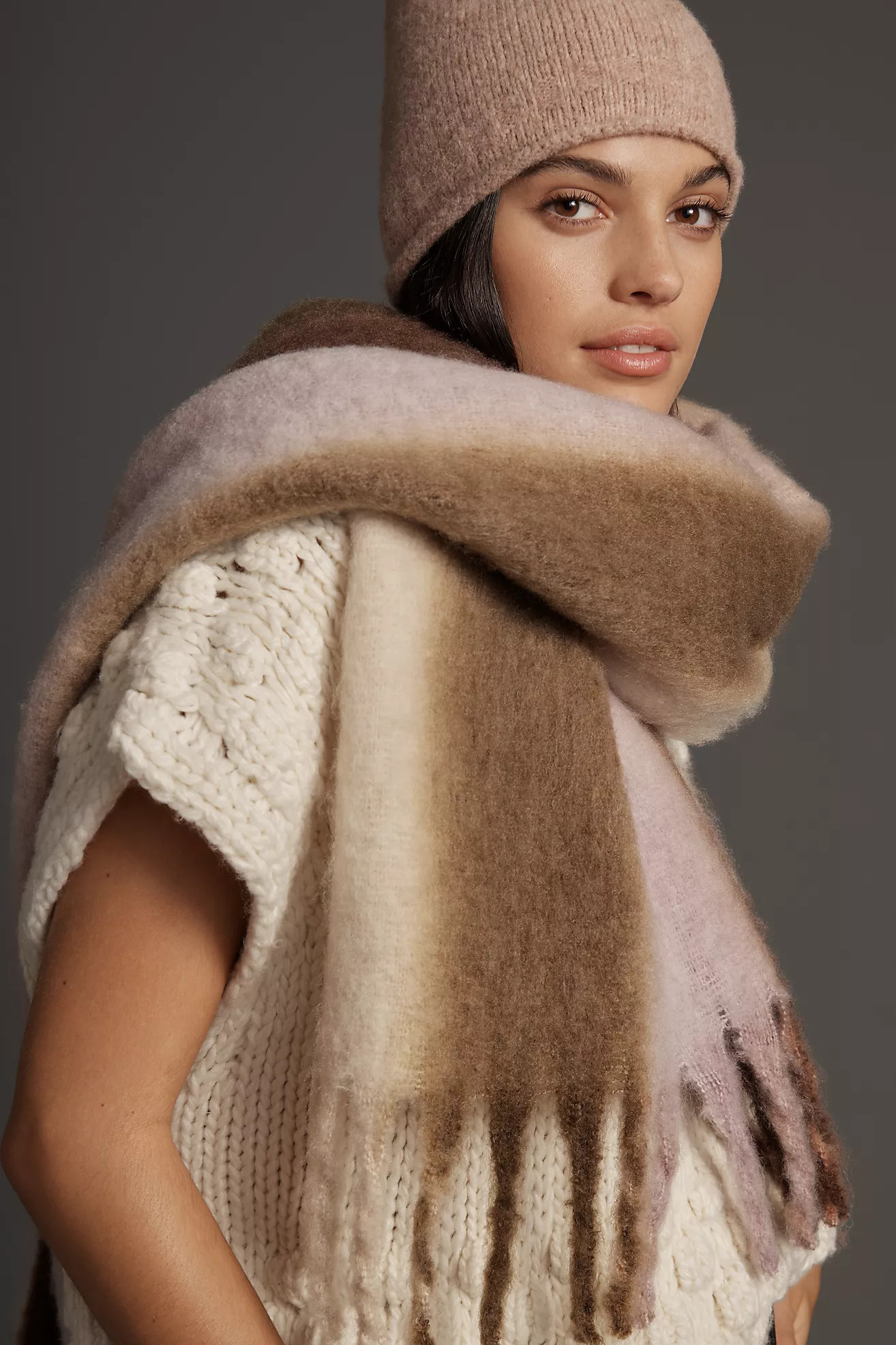 By Anthropologie Brushed Woven Scarf: Vertical Multi-Stripe Edition | Anthropologie (US)