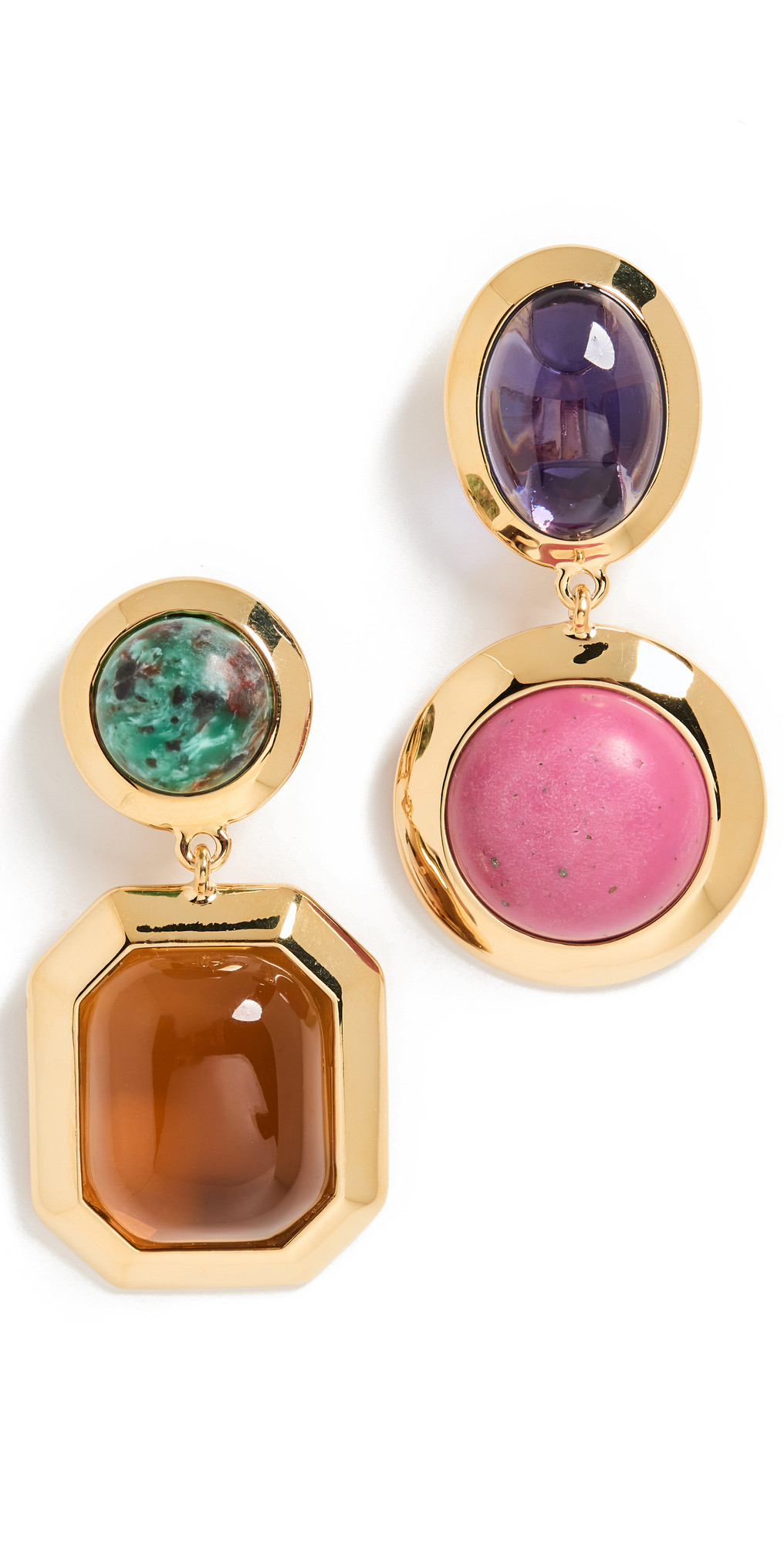 Lele Sadoughi Bezel Jewel Drop Earrings | Shopbop
