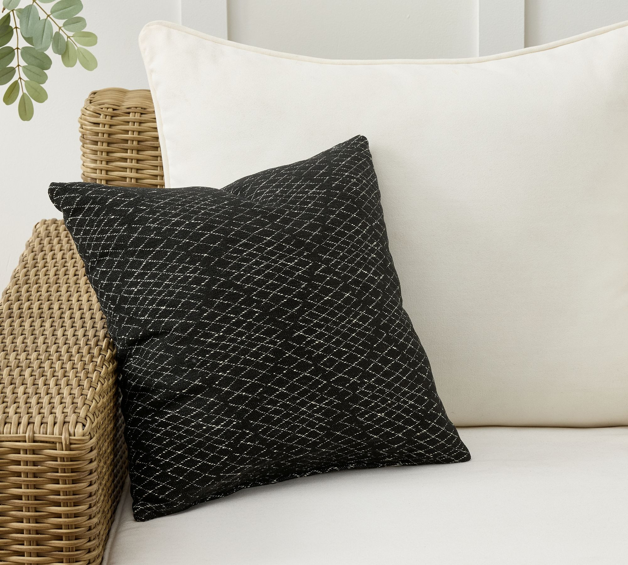 Margot Diamond Outdoor Performance Pillow | Pottery Barn (US)