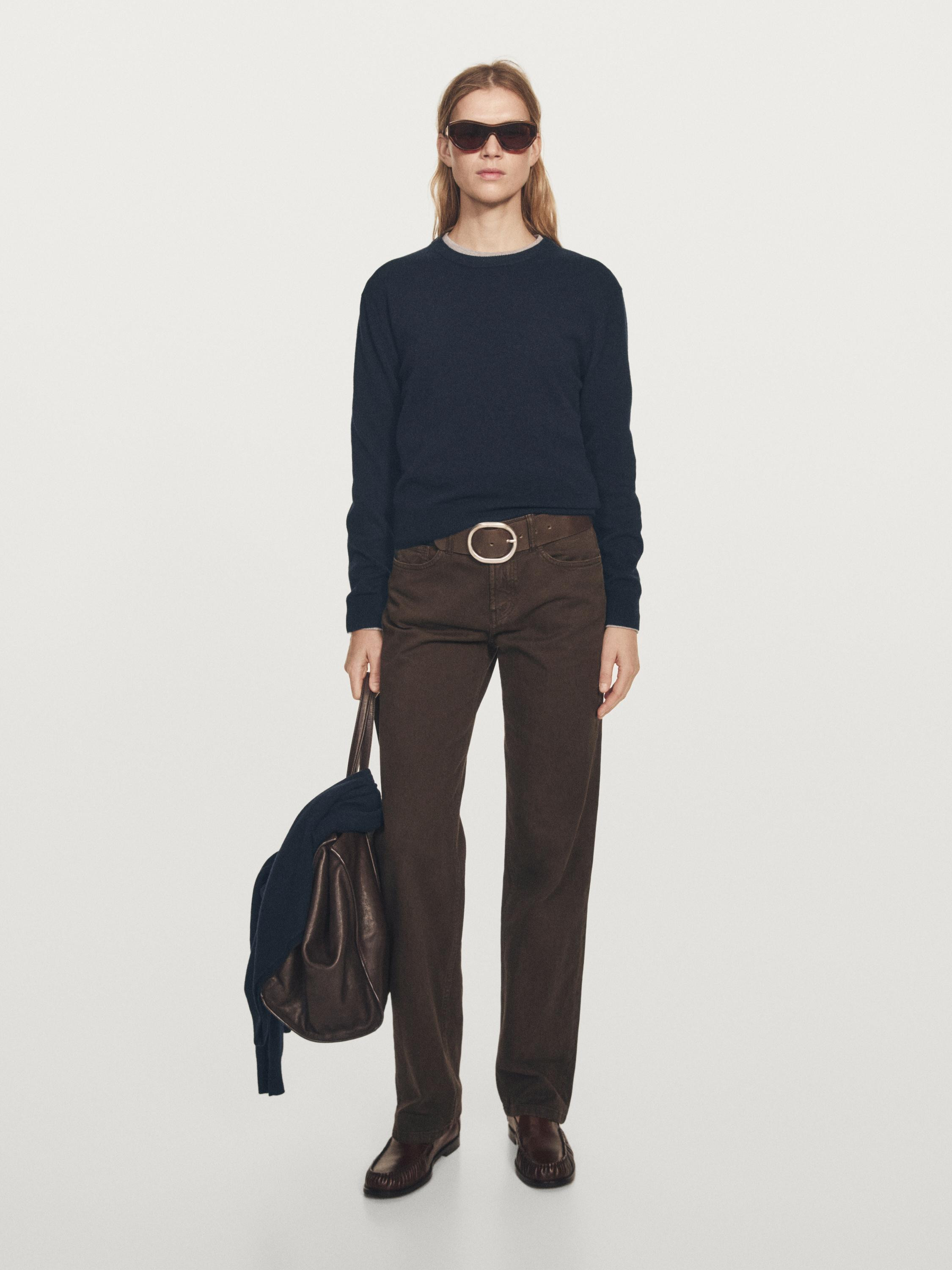 Strickpullover aus Wollmischgewebe mit Rundausschnitt | Massimo Dutti DE