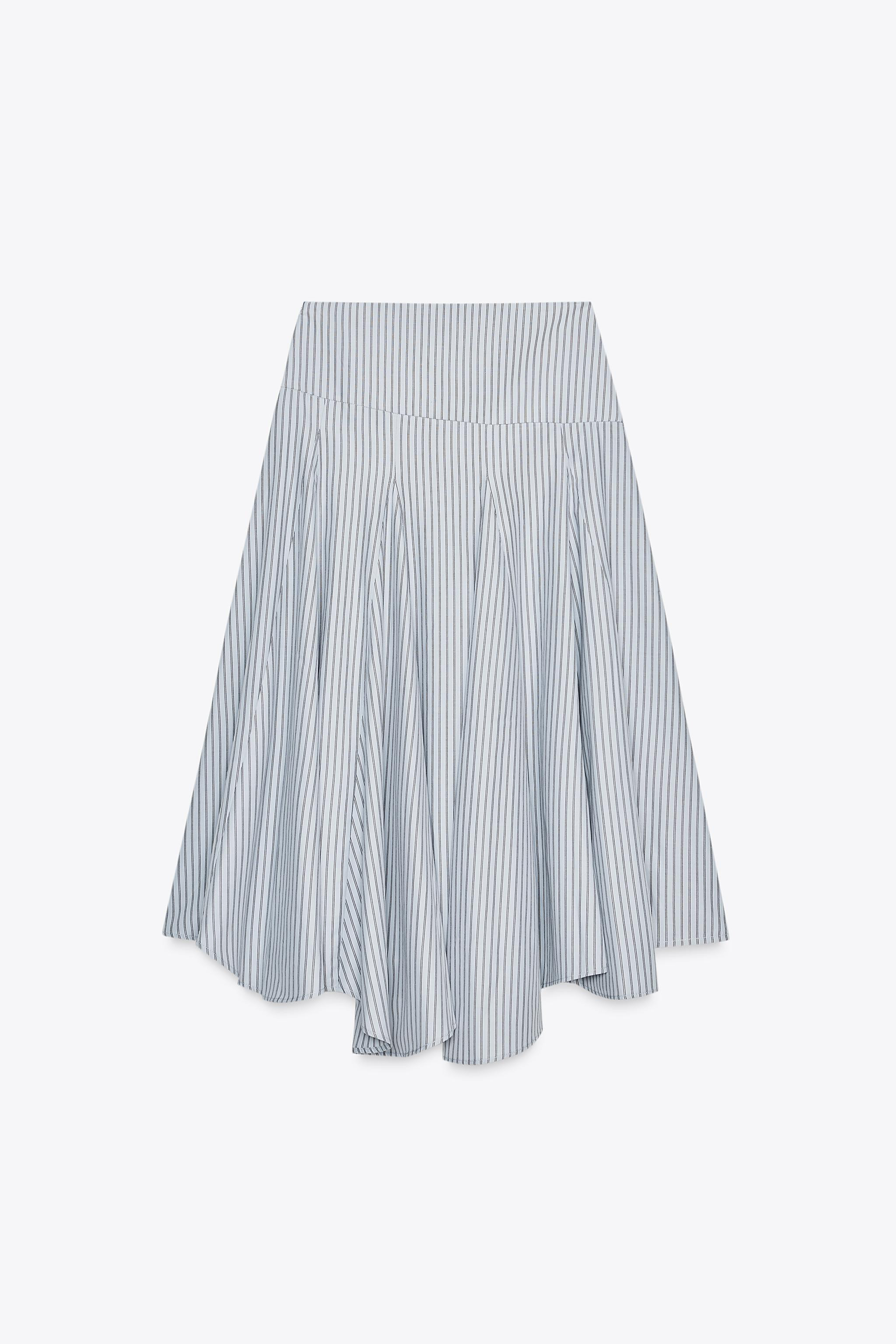 STRIPED MIDI SKIRT | Zara US