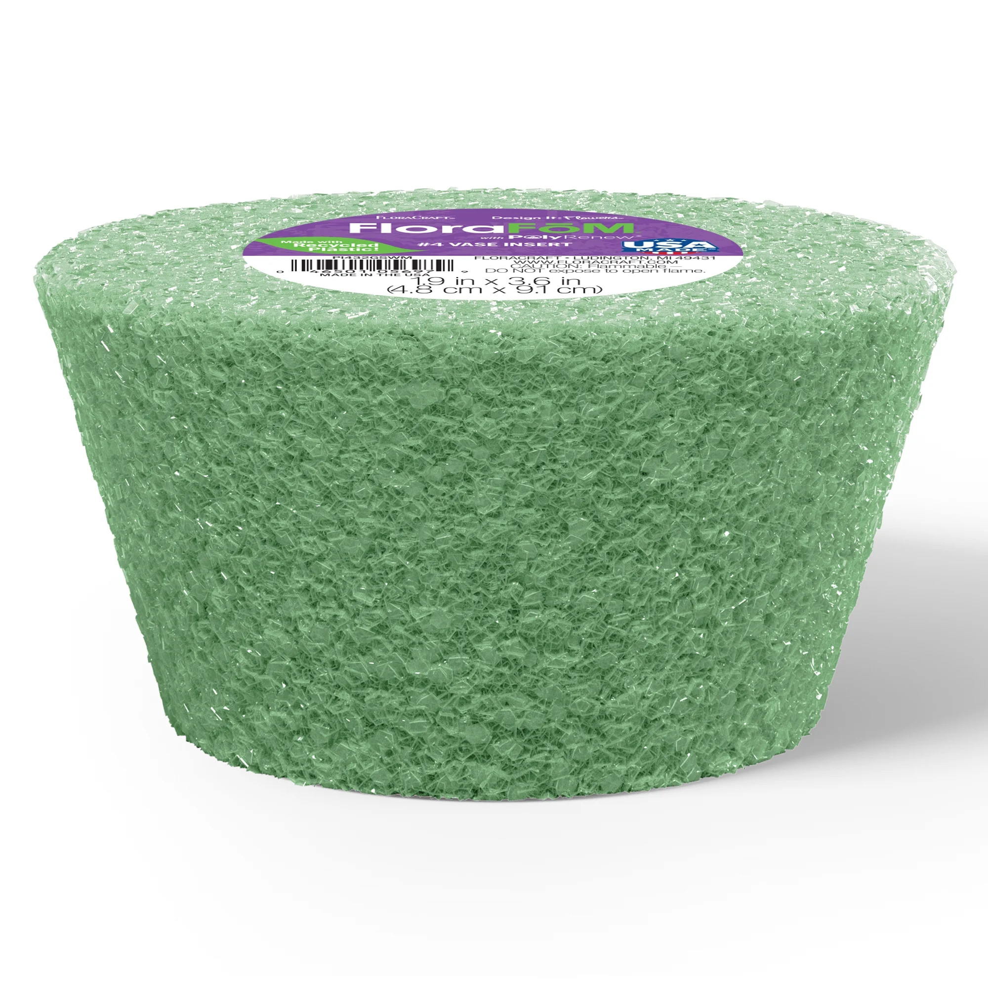 FloraCraft FloraFōM Vase Insert 1.9 inch x 3.6 inch Green | Walmart (US)