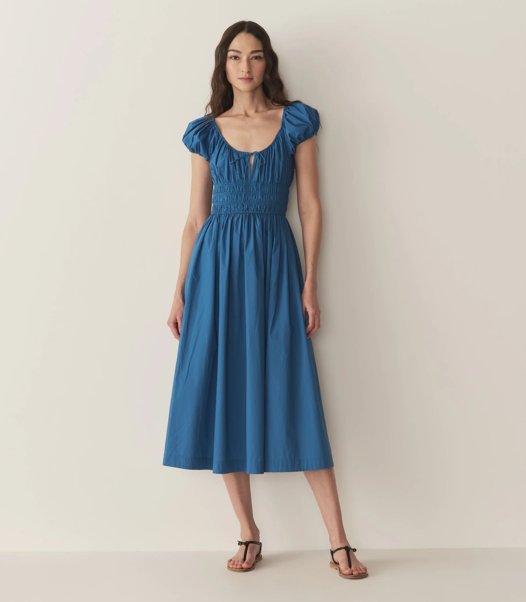 Quinn Dress - Soft Cobalt | DÔEN | DOEN