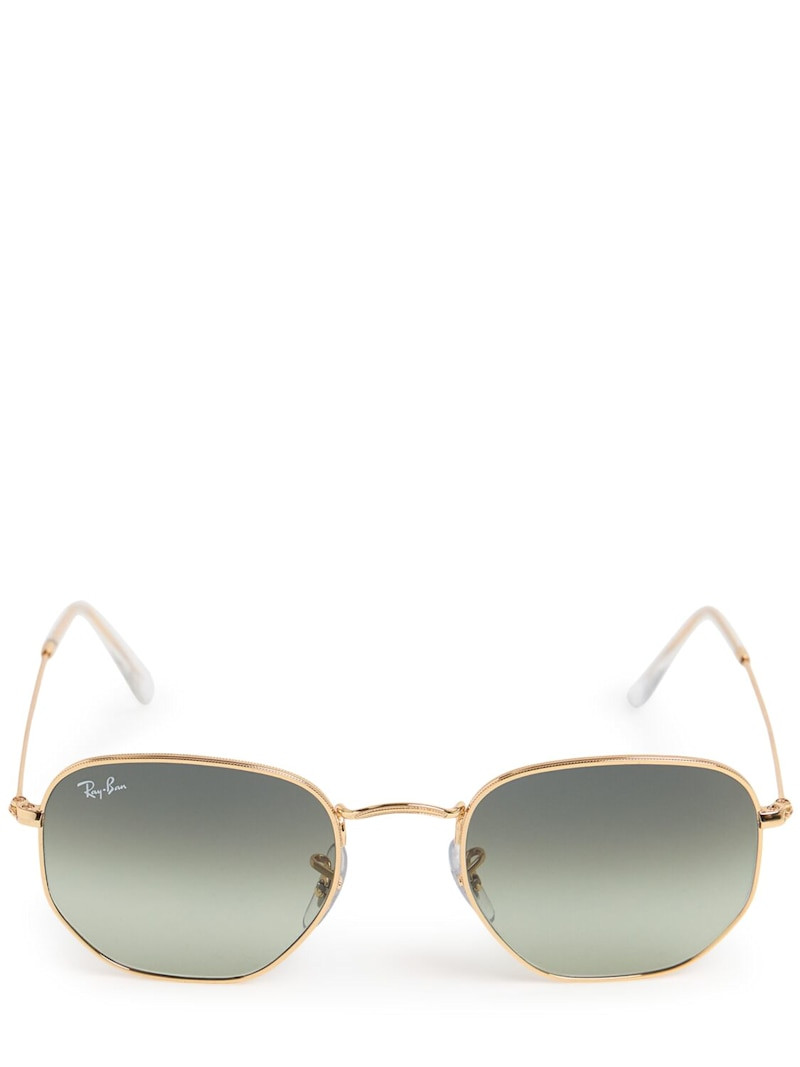 Hexagonal flat lens metal sunglasses | Luisaviaroma