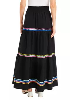 Crown & Ivy™ Women's Tiered Ric Rac Maxi Skirt | Belk