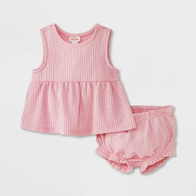 Baby Girls' Ribbed Tank Set - Cat & Jack™ | Target