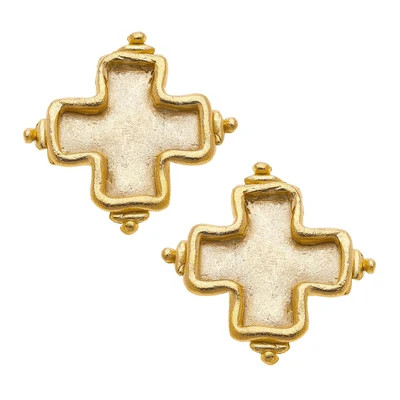 Square Cross Studs | Susan Shaw
