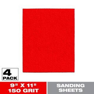 9 in. x 11 in. 150-Grit Sanding Sheet | The Home Depot