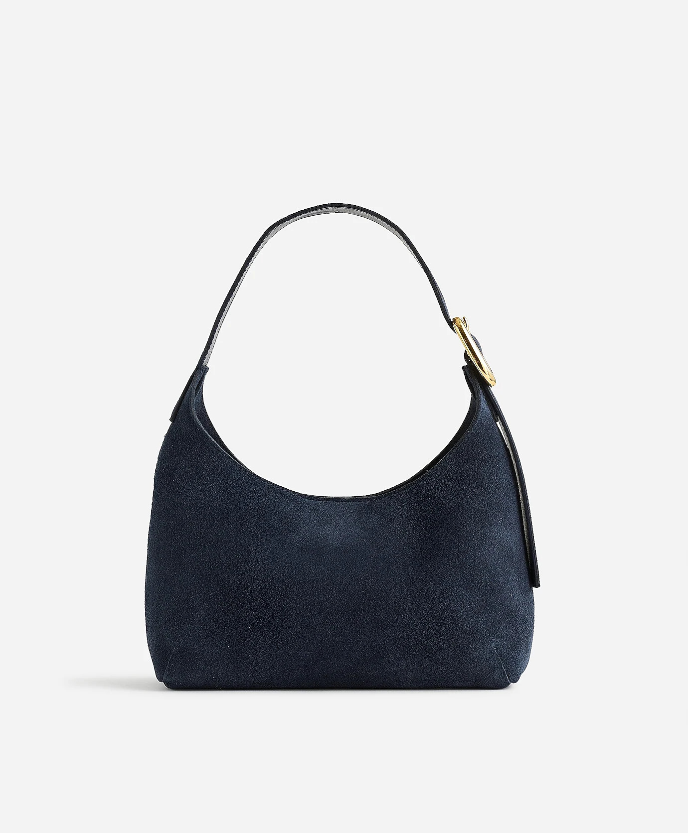 The Sculptural-Buckle Shoulder Bag in Suede | Madewell | Madewell