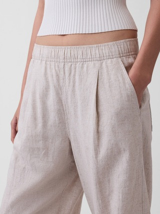 Linen-Blend Easy Barrel Pants | Gap (US)