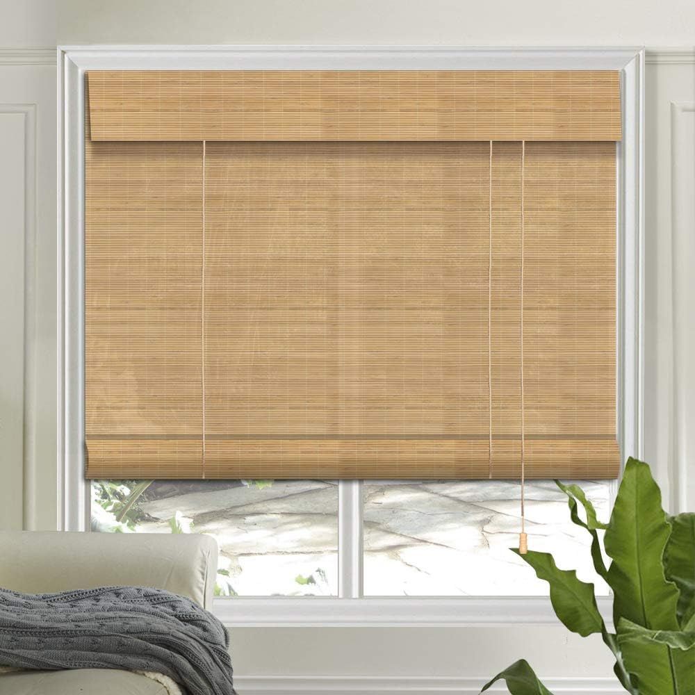 LETAU Wood Window Shades Blinds, Bamboo Light Filtering Roller Shades, Pattern 19 | Amazon (US)