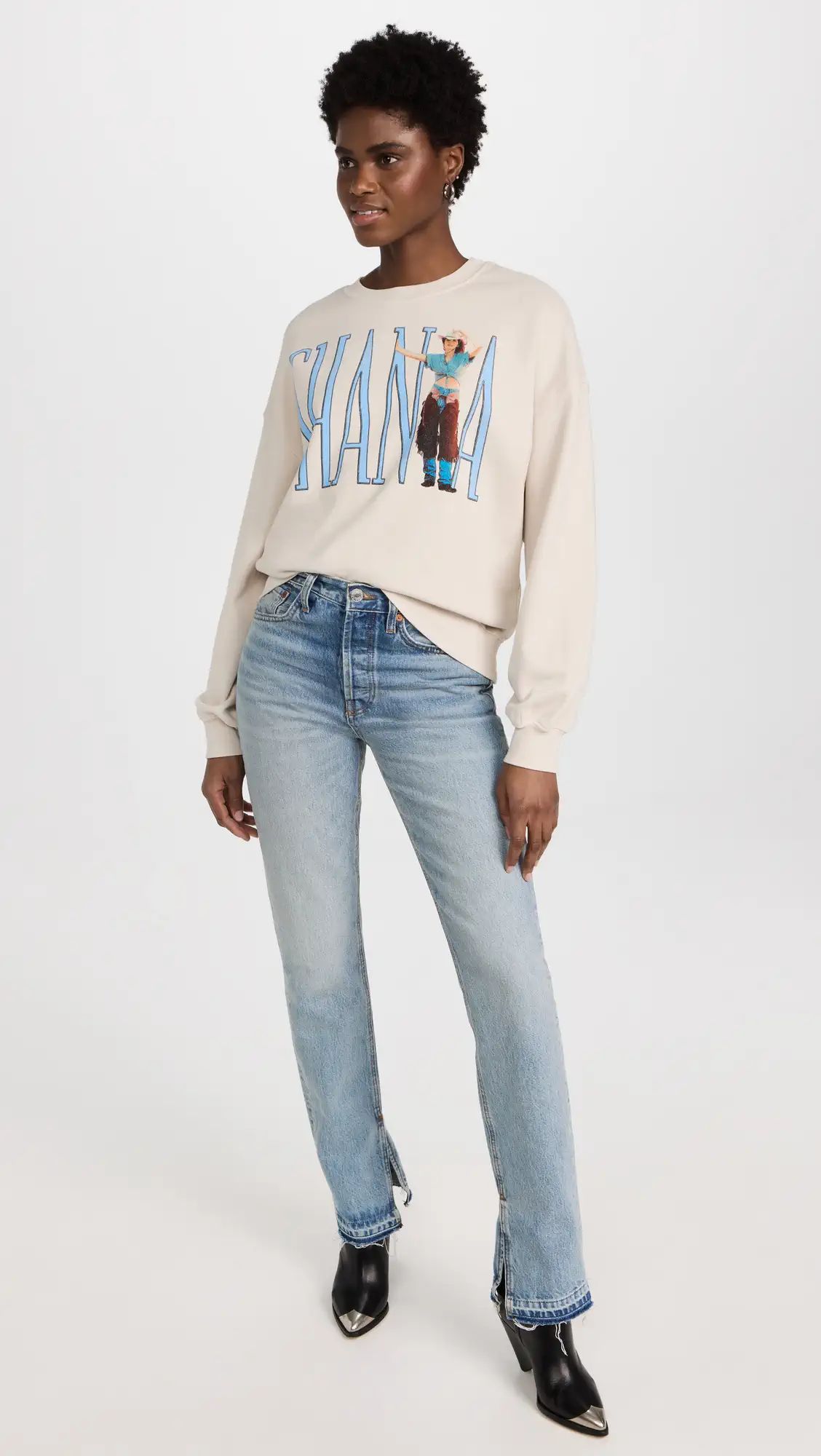 Shania Boots Oversized Crew Sweatshirt | Shopbop