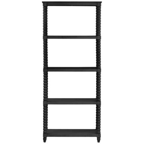 Crestview Collection Meridian 31 1/2"W Black 4-Shelf Etagere - #3476C | Lamps Plus | Lamps Plus