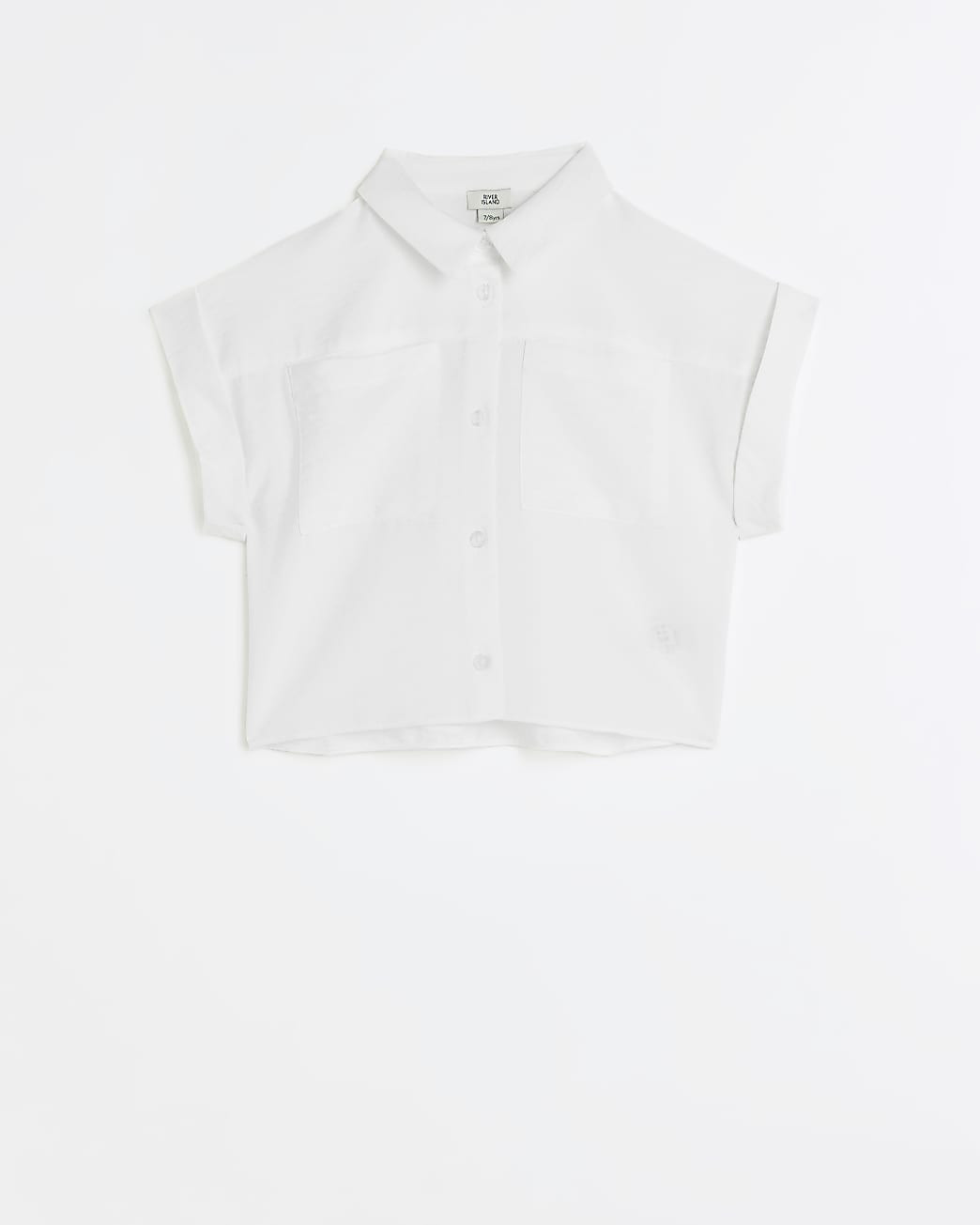 River Island Girls White Cropped Button Up Shirt | River Island (US)
