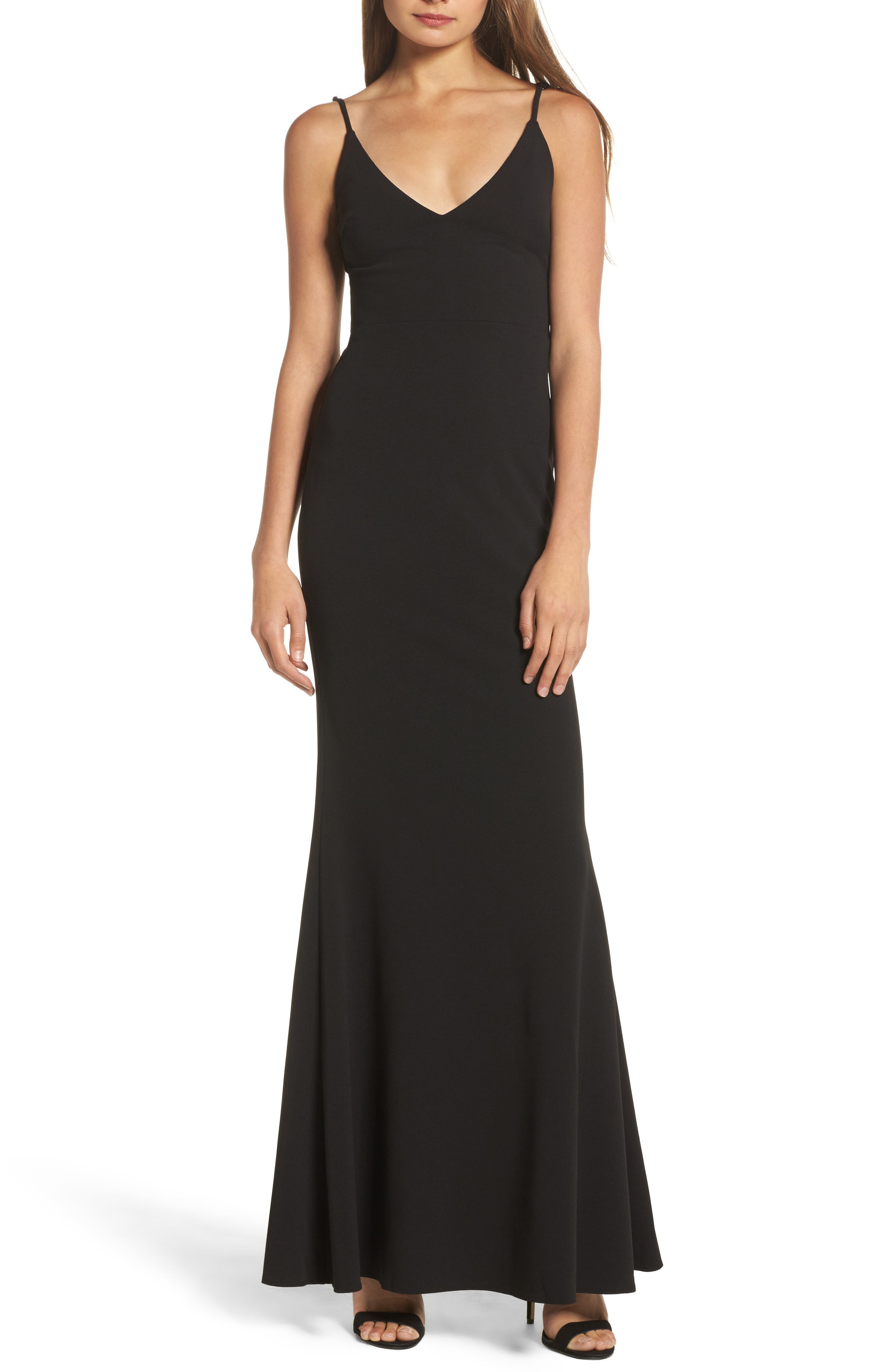 Lulus V-Neck Trumpet Gown | Nordstrom