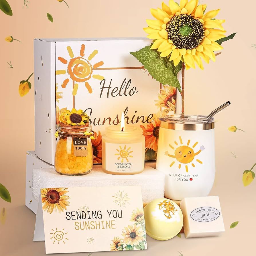 Get Well Soon Gifts - Sunflower Gifts Sending You Sunshine - Birthday Gifts for Women, Mom, Best ... | Amazon (US)