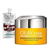 Olay Vitamin C + Peptide 24 Brightening Eye Cream, Fragrance-Free, Whip Face Moisturizer Travel/Tria | Amazon (US)