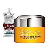Olay Vitamin C + Peptide 24 Brightening Eye Cream, Fragrance-Free, Whip Face Moisturizer Travel/Tria | Amazon (US)
