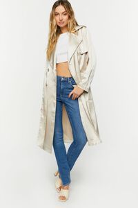 Satin Double-Breasted Trench Coat | Forever 21 (US)