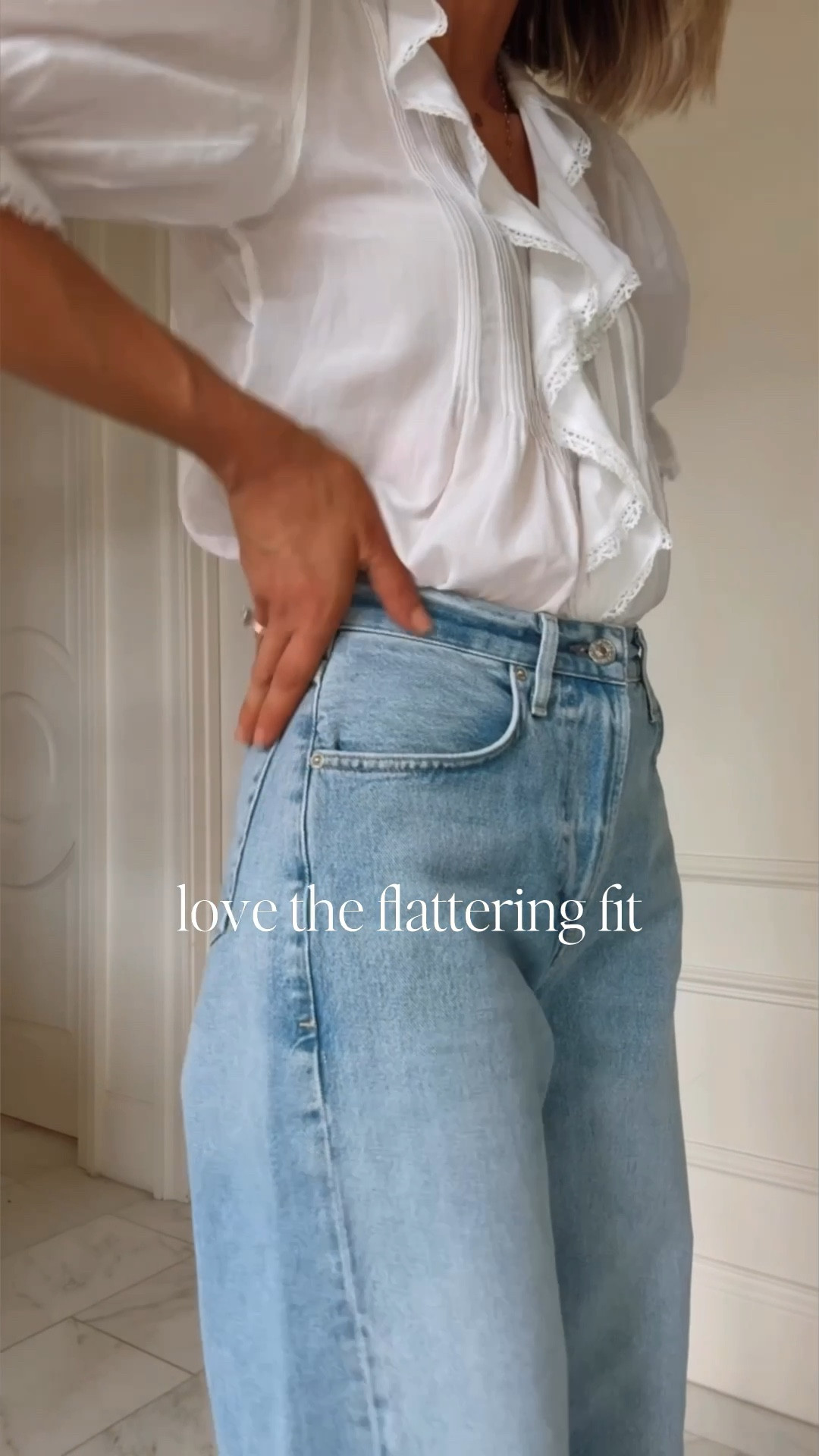 The jeans I wore that went viral. The fit is so flattering. I'm wearing my true size 35 and they fit tts. Use code BECKY15 to save 15% on my necklace 

#LTKFindsUnder100 #LTKxMadewell