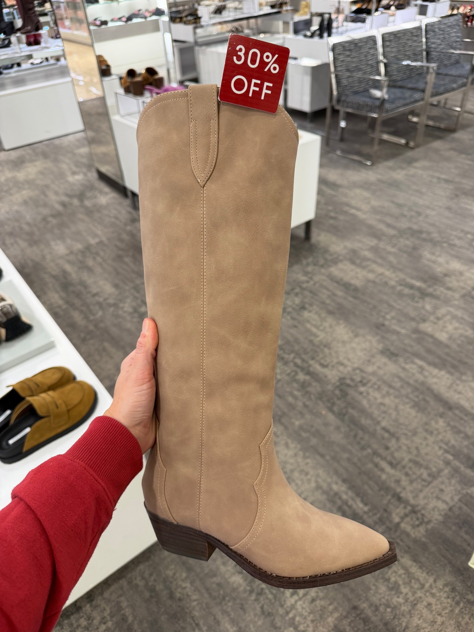 I’d size up half of you have Norman to wide feet because they felt a bit narrow. I’m an 8-8.5 and needed the 8.5. The perfect low height boots to wear with anything! They also have a slight western vibe. 

#LTKSaleAlert