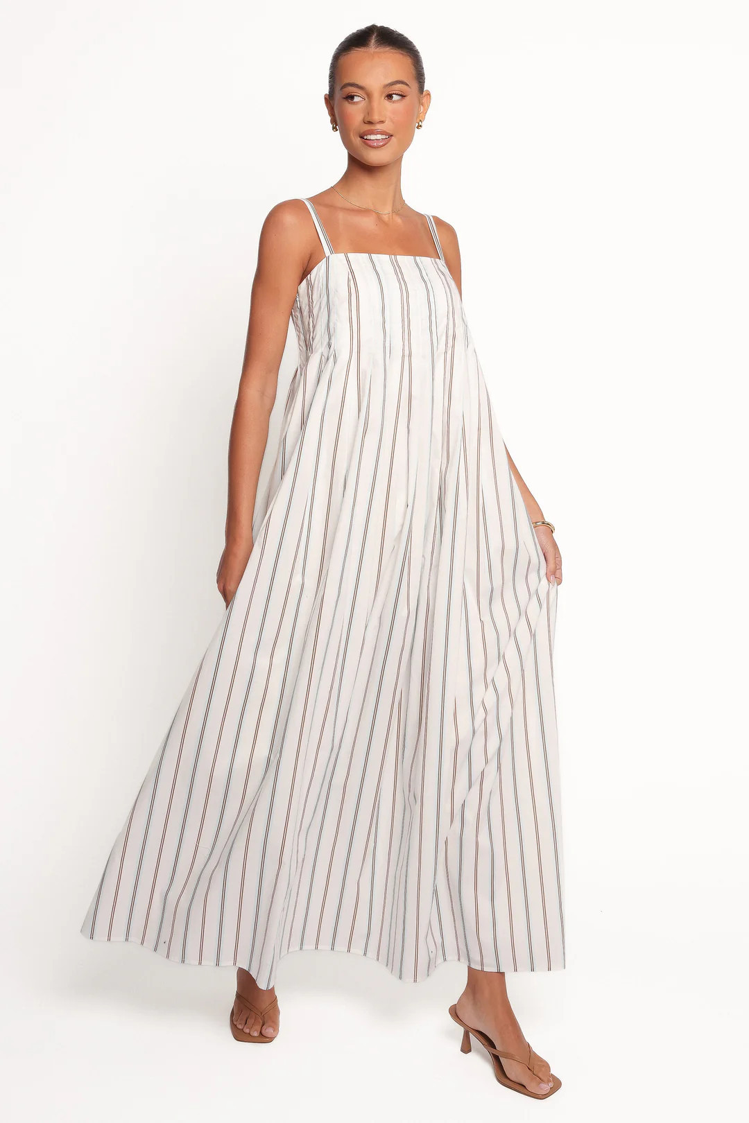 Corfu Midi Dress - Blue Stripe | Petal & Pup (US)