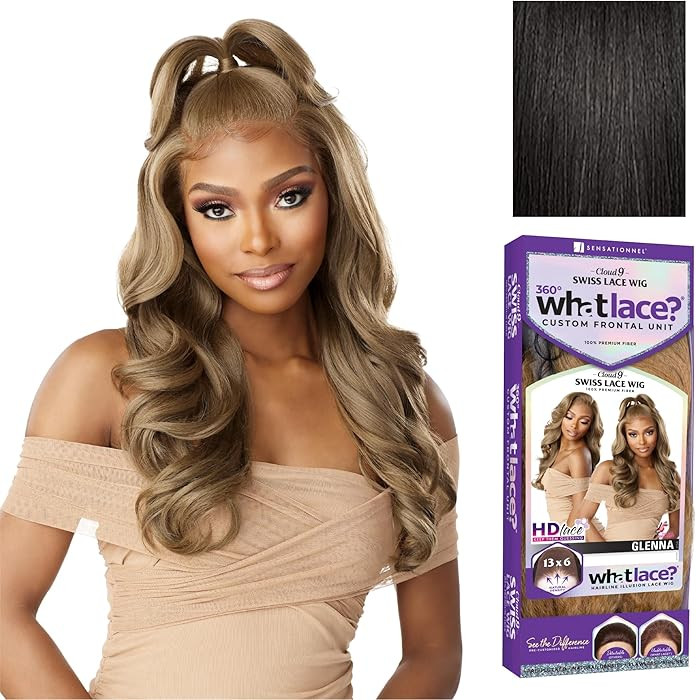 Sensationnel What Lace 13X6 Wigs - Glenna Lacefrontal Hand Tied Glueless Synthetic With Natural D... | Amazon (US)