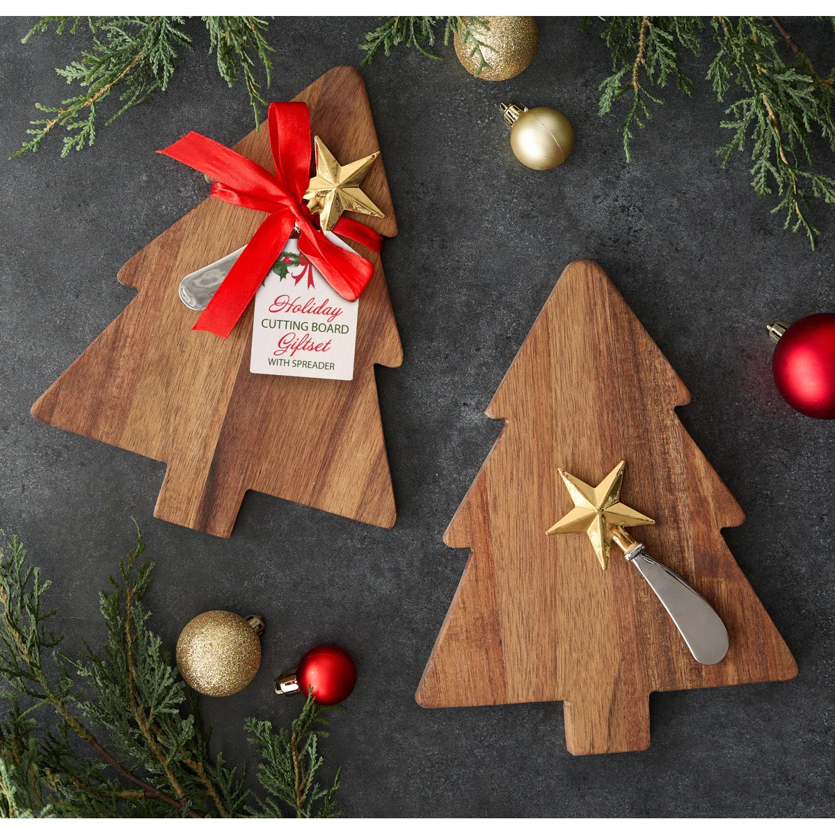 Design Imports Holiday Tree Cutting Board Gift Set/2 | Wayfair North America