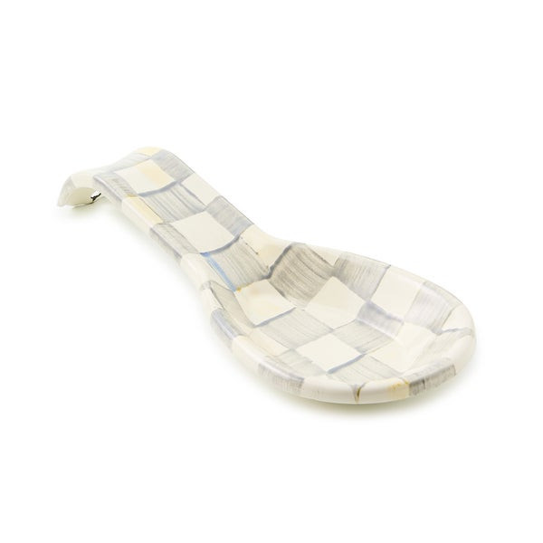 MacKenzie-Childs Sterling Check Spoon Rest | MacKenzie-Childs