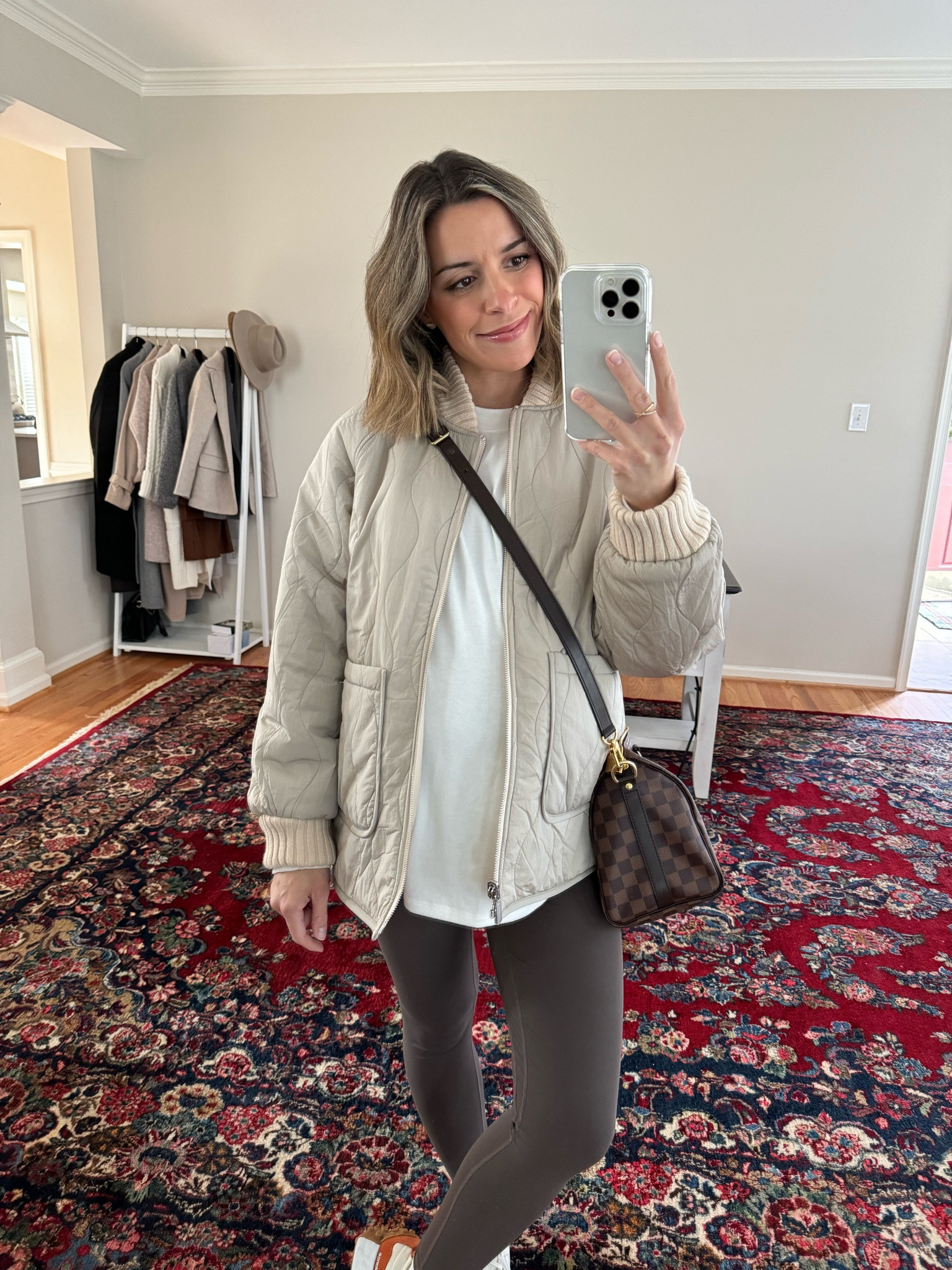 jacket size small 

bump style, bump fashion, pregnant 

#LTKSeasonal #LTKbump #LTKfitness